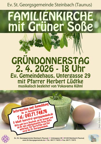 Einladung zur Familienkirche mit Grüne-Soße-Essen