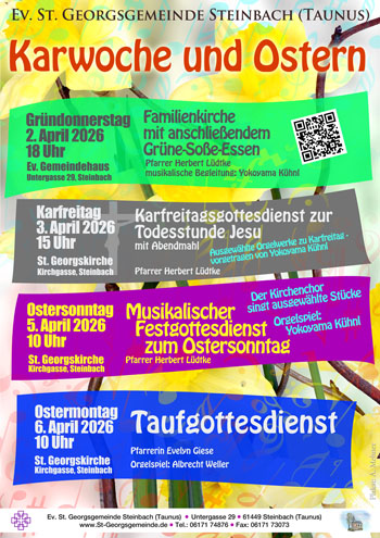 Gottesdienste Karwoche und Ostern - Ev. St. Georgsgemeinde Steinbach