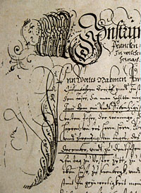 St. Georgskirche Steinbach (Ts.) - Urkunde