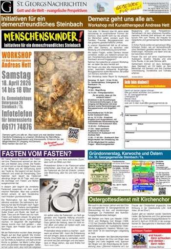 Ev. St. Georgsnachrichten aktuelle Ausgabe
